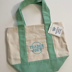 Trader Joe’s Mini Pastel Canvas Tote Bag - Mint